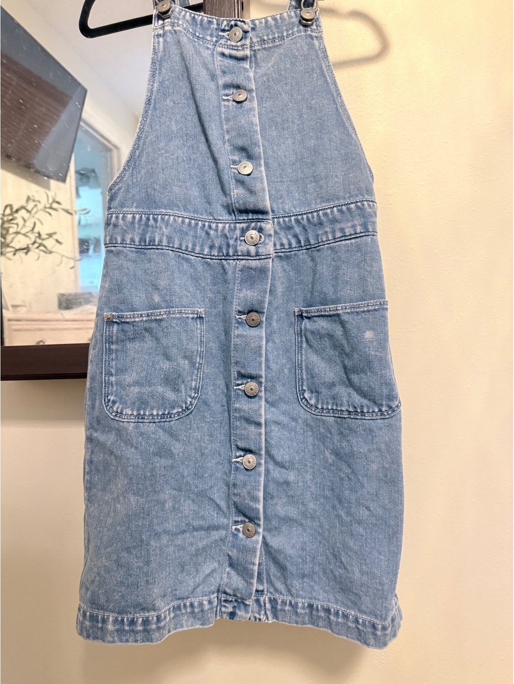 H&M Denim Overall Dress Size US 4 Small Blue